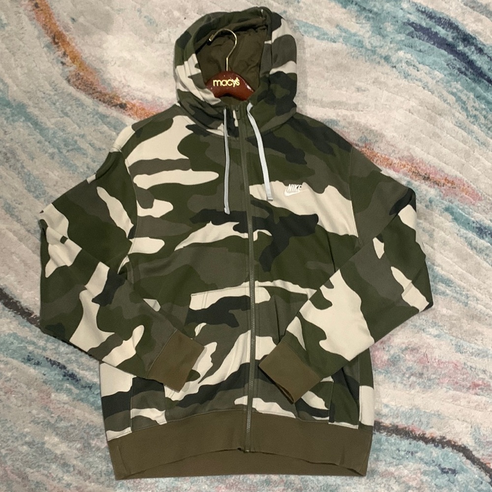 NIKE CLUB CAMO ZIP HOODY men’s size m